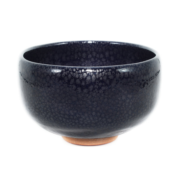 Yoshimura 50408 Akatsuki Black Minoyaki Porcelain Matcha Bowl with Pou –